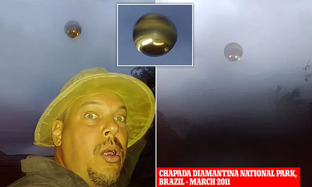 Ominous moment glowing spherical UFO is captured in man's ...