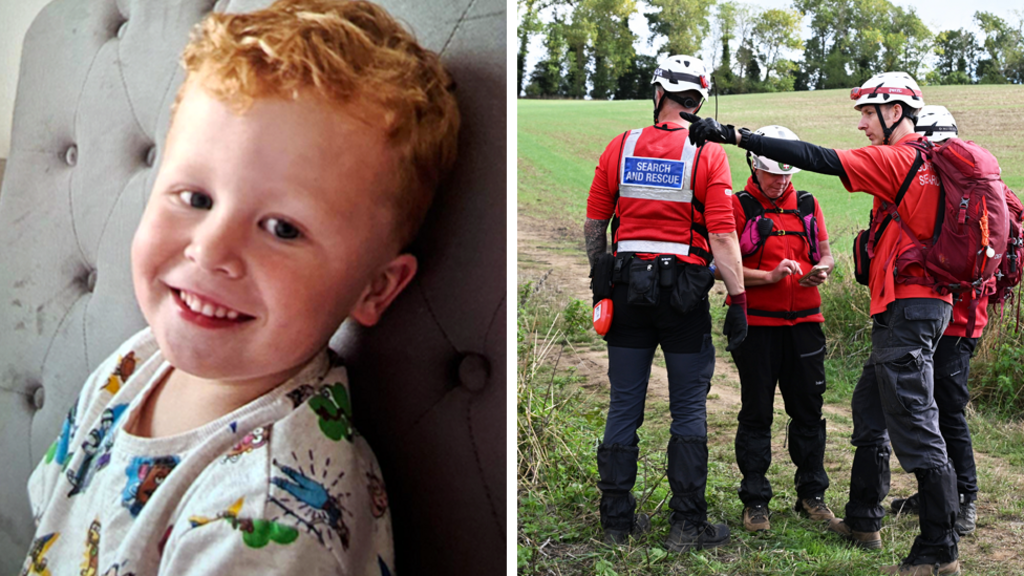 Police searching for Noah Woods, 3, say they have found body of a child in pond - BBC News