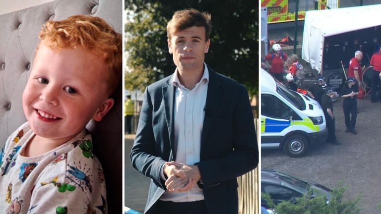 Noah, 3, has been described as non-verbal and partially deaf, causing  complications in the search