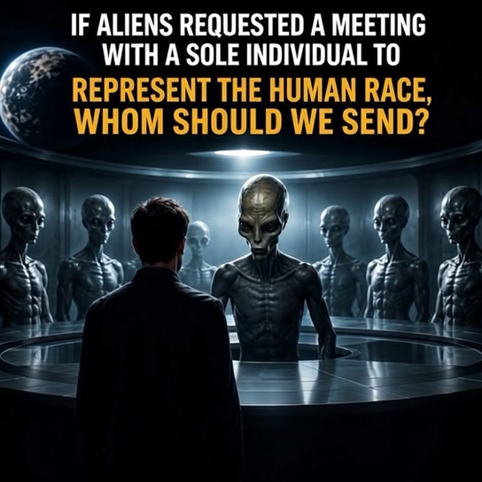 IF ALIENS ASKED HUMANITY TO SEND ONE PERSON TO SPEAK FOR EARTH — WHO WOULD YOU CHOOSE? IF ALIENS ASKED HUMANITY TO SEND ONE PERSON TO SPEAK FOR EARTH — WHO WOULD YOU CHOOSE?